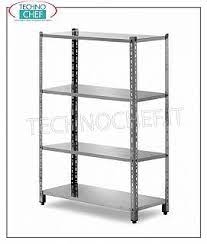Ideali per arredare gli interni di varie attività professionali come alberghi, alimentari, celle frigo, laboratori e tanto altro. Scaffali Componibili In Acciaio Inox Scaffali Inox Alluminio Professionali Per Cucine E Celle Frigo Technochef It