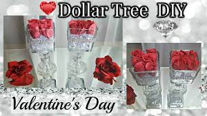 Dollar Tree Diy Valentine S Day 2017 Glam Floral Rose Candlestick Craft Dollar Tree Diy Valentines Diy Valentine S Day Diy
