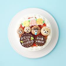 動物マカロン付きの生デコ 父の日飾り 5号（sweets &cafe Fika ） | Cake.jp