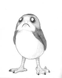 A Porg Nbsp Because Porg Nbsp Nbsp What With All The Inktobering I Was Itching For Some Pencil Exercise Nbsp N Drawing Stars Star Wars Art Cool Drawings