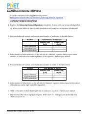 Phet balancing chemical equations worksheet answers from balancing equations worksheet answer key, source:combatwombatminiatures.com. Balancing Chemical Equations Phet Balancing Chemical Equations Load The Simulation Balancing Chemical Equations Course Hero