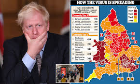 Which areas are in tier 4: Hancock To Announce New Lockdown In 3pm Press Conference Tier 4 Is Set To Spread North Daily Mail Online