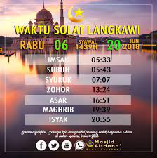 Perbandingan bayangan 1 (shafi'i dan lainnya). Waktu Solat Langkawi 2018 Dino Syukl
