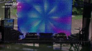 Finde und downloade kostenlose grafiken für vorhang. Eurolite Lsd 25 Ip44 1 6m X 1 2m Flexible Led Display Led Curtain Youtube