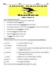 Holes (both the movie and the book), student worksheet use this worksheet to help students compare and contrast the movie and the book. Holes By Louis Sachar Chapters 8 12 Worksheet Assessment By Needful Things