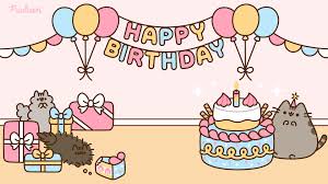 Pusheen Zoom Backgrounds Pusheen Pusheen Happy Birthday Happy Birthday Wallpaper Pusheen