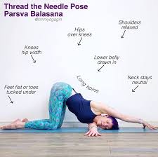 Triyogaschool Our February Focus Is On Stretching Out Our Shoulders Our Pose For Week 1 Is Thread The Needle Or Parsva Balasana