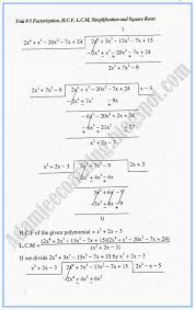 Factorization Hcf Lcm Simplification And Square Roots Definitions And Formulae Mathematics Notes For Class 10th Mathematics Square Roots Algebra Equations