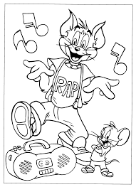 These free printable pages feature the characters in their fight. Free Printable Tom And Jerry Coloring Pages For Kids