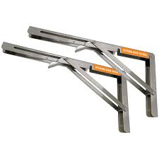 Increase the storage capacity of your shed with easy to install shelf kits. Volo Premium Heavy Duty 400mm 16 Foldable Stainless Steel Racks And Shelves Brackets With Fittings For Fold Down Steel Table Or Fold Down Racks Buy Online In Andorra At Andorra Desertcart Com Productid