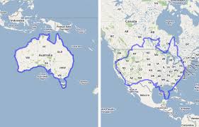 7,682,300 km sq /2,966,152 miles sq ~ u.s.a: Australia Compared To The Continental United Maps On The Web