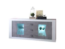 Conforama meuble appartemen et maison. Nevada Gris Buffet 2 Portes 3 Tiroirs Avec Led Vente De Altobuy Conforama
