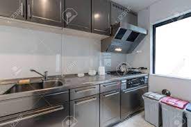 Check spelling or type a new query. Modern Kitchen With Stainless Steel Kitchen Cabinets Stock Photo Picture And Royalty Free Image Image 119308556