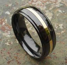 Mens Black 9ct Gold Wedding Ring Love2have In The Uk 9ct Gold Wedding Ring Mens Wedding Rings Uk Gold Wedding Rings