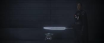 Moff Gideon With Dark Saber And Grogu Baby Yoda The Mandalorian Season Two Finale Disney Plus Disney Plus Star Wars History Mandalorian