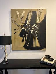 Etta Benjamin Cien Hillside Originals Huge 50x42 Framed Abstract Modern Art  Oil Painting