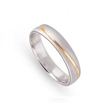Oro blanco y amarillo 18 kilates 1 diamante 1,25 talla brillante 4mm de ancho y 0,9mm de grosor. Alianza Oro Bicolor Matizado 19k Oro Blanco Y Amarillo Jorge Juan Joyeros