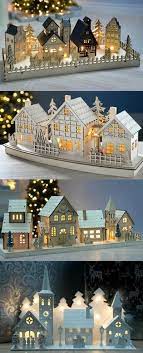 Wooden Christmas Village Scenes Christmas Villages Diy Christmas Village Christmas Village Display Christmas Candle Bridge