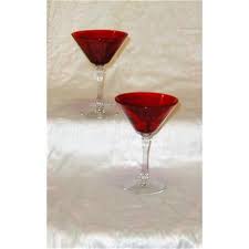 Find great deals on ebay for large martini glasses. 4 Morgantown Empress Red Martini Glasses 915013