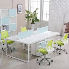 Wholesale Price Modern Commercial 4 Seater Office Furniture Frame Leg Office Desk Office Partition Home Office Furniture Wholesale Furniture