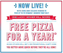 There are a number of different options to choose from. Win Pizza For A Year Or Free 5 Dominos Giftcard To 1st 25 000 Just Got Mine