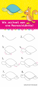 Wie Zeichnet Man Eine Meeresschildkrote Schirtt Fur Schritt Schildkrote Zeichnen Zeichnen Lernen Fur Kinder Meeresschildkrote