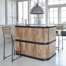 Bar En Angle Industriel Bois Et Metal Meuble Bar Bar En Bois Mobilier De Salon