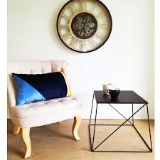 Cama canapé abatible serie mai acabado blanco. Bout De Canape Trap Metal Noir L 47 5 X 47 5 Cm Leroy Merlin