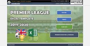 Premier League 2019 20 Excel Template Premier League Excel Templates Premier League Fixtures