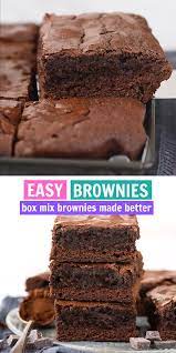 Easy Brownies From A Box Mix Video In 2020 Brownies Easy Boxed Brownie Recipes Brownies Recipe Easy