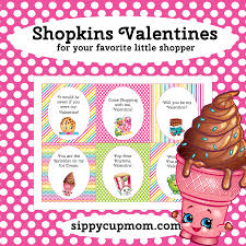 Personalize and print your own cards and envelopes with these cute valentine's day card templates. Free Printable Shopkins Valentine S Day Cards Sippy Cup Mom