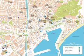карта рима с достопримечательностями на русском языке для печати Malaga Street Map Malaga Street Map Malaga City