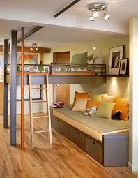 Einzelbett Mit Schubladen Und Quer Gestelltes Hochbett Kinderzimmereinrichtung Kinderhochbett Loft Betten