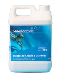 Take care never to add chlorine directly to the skimmer. Blue Horizons Stabilised Chlorine Granules Chlorine Granules Pool Chlorine