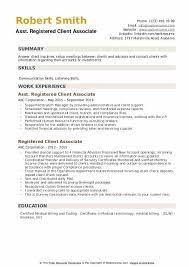 You are client service oriented and a team player. Registered Client Associate Resume Samples Qwikresume