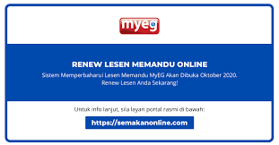 Bolehkah anda renew lesen p di laman myeg online? Renew Lesen Online Myeg Lesen Kenderaan Motor Cdl