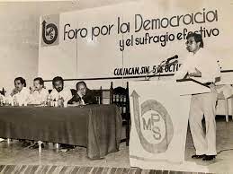 Viva la unidad de izquierda sinaloense! ¡Viva el pueblo de Sinaloa! ¡Viva  la esperanza democrática de Sinaloa, que es la izquierda unida! - Año de  1986 - Reitero amigas y amigos, la