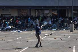 Deaths climb to 72 in south africa riots after zuma jailed. K7ky6dzqk52djm