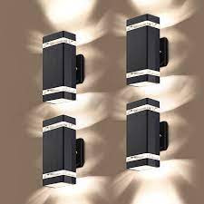Amazon Com Lmp 4 Pack Led Square Up And Down Lights Outdoor Wall Light Body In Aluminum Waterproof Outdoo Outdoor Wall Lamps Wall Lights Outdoor Wall Lighting