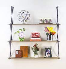 Avignon Home Rustic Floating Wood Shelves 3 Tier Wall Mount Hanging Shelves Book Shelves Industrial Wooden Wall Shelves Hanging Shelves Rustic Floating Shelves