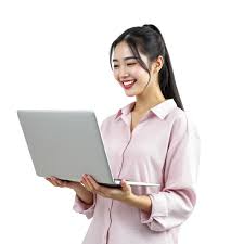 Happy student learning