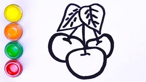 Menggambar Dan Mewarnai Apel Cara Menggambar Lukisan Warna Art Toy Peace Gesture Drawings