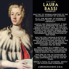 Today's doodle celebrates laura maria catarina bassi, who was born in bologna, papal states by 1732, bassi was a household name in bologna, and following her thesis defense, she became the. Auberg Designs Laura Bassi Physicist Womenshistorymonth Women In History Womens History Month Historical Women