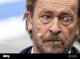 Close up portrait of Eric Ruf during ceremony to induct Robert Badinter,  former Minister of Justice, into the Pantheon in Paris, France