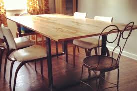 Reclaimed oak wood tops are a unique spin on the classic butcher block countertops that have been trending across the nation. 7 Reclaimed Handmade Wood Dining Table Makers You Should Know About Kitchn