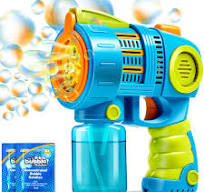 Bubble Gun Machine with Bubble Refill Solution