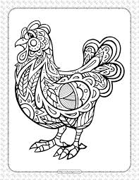 50+ chicken shape templates, crafts & colouring pages. Printable Zentangle Chicken Coloring Page