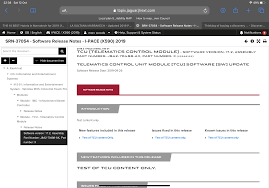 Topix - JLR is testing the publication of TCM software release notes -  TELEMATICS CONTROL MODUL | Jaguar I-Pace Forum