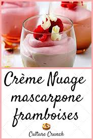 Creme Nuage Au Mascarpone Et Aux Framboises La Recette Facile En 2020 Recette A Base De Mascarpone Mousse Framboise Idee Recette Dessert