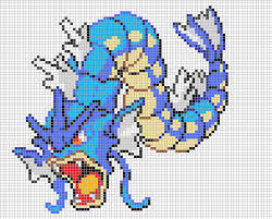 Gyarados Pixel Art Grid By Hama Girl On Deviantart Pixel Art Pokemon Pixel Art Grid Pixel Art Templates